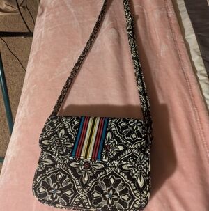 Stylish Black and White Patterned Women's Bag By Vera Bradley